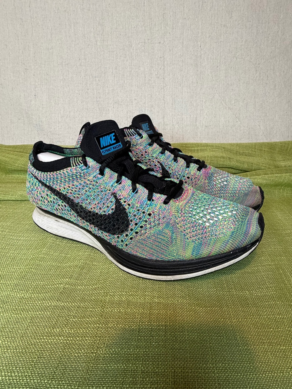 Nike Flyknit Racer Women's Running Shoe - Multi/Black Size 9